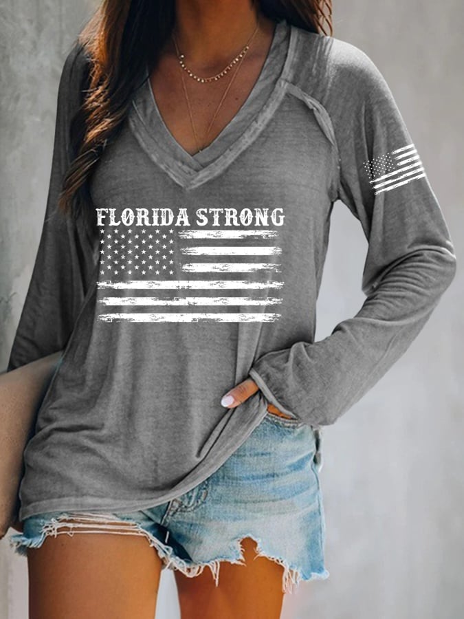 Women's Florida Strong Printed Long Sleeve T-Shirt