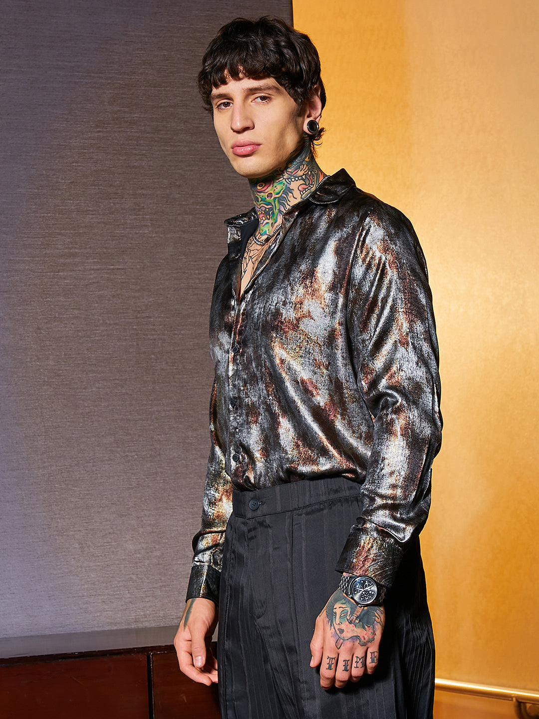 Metallic-Pigment Shirt