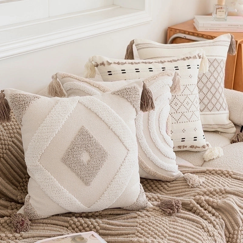 Vacation Solid Color Polyester Cotton Pillow Cases