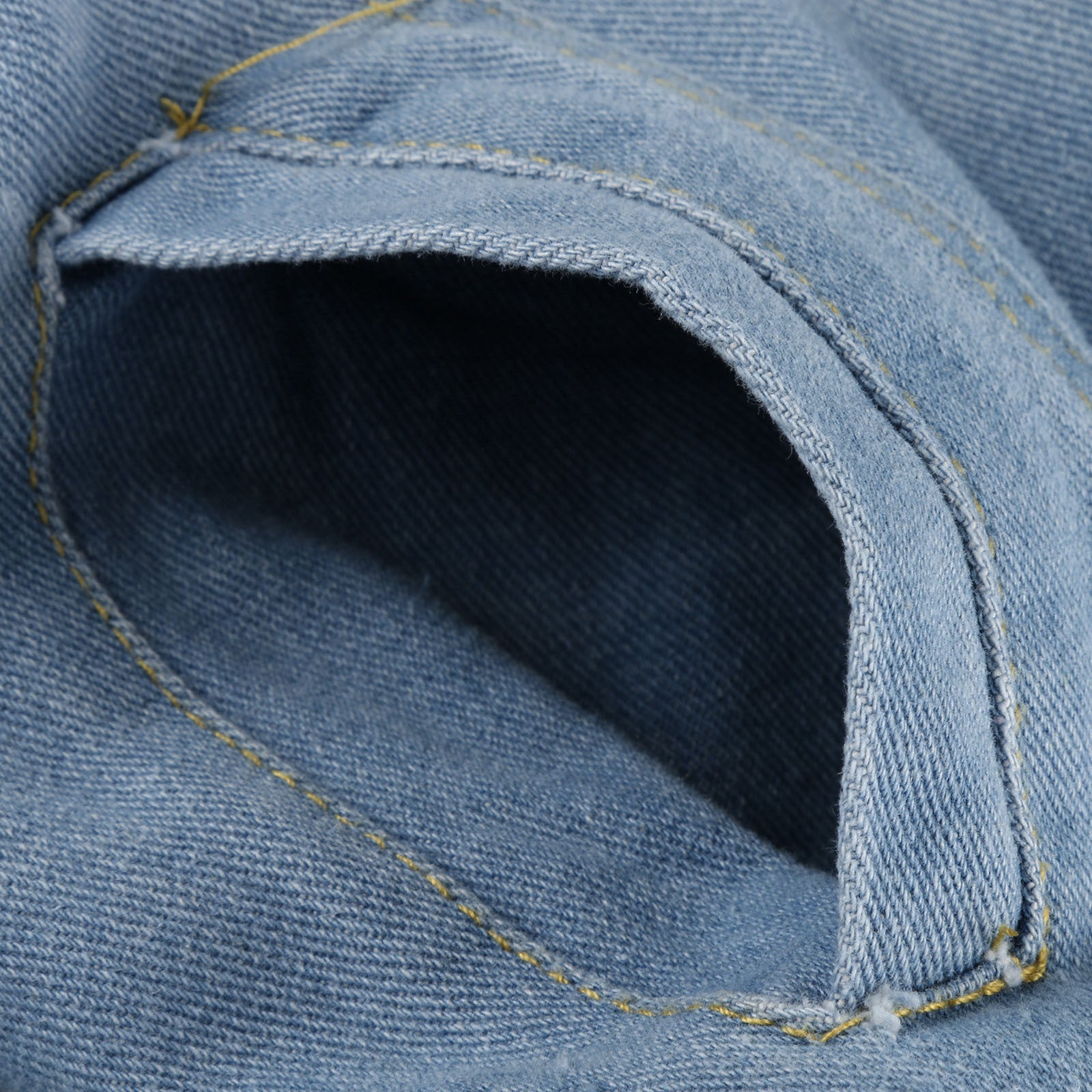 Padded Warm Hole Large Fur Collar Denim Jacket(4 colors)
