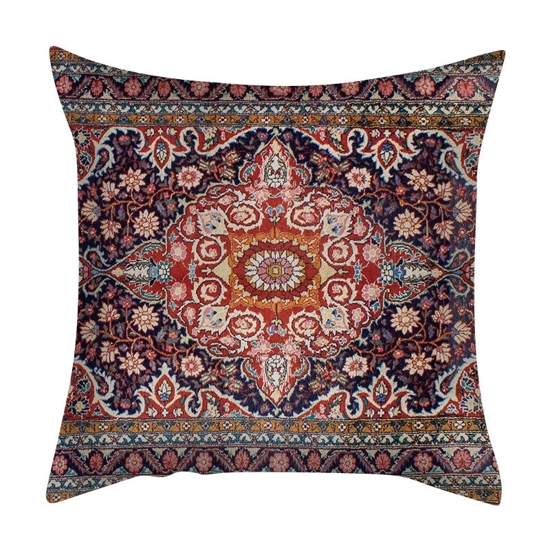 Ethnic Style Geometric Fibre Peach Skin Pillow Cases