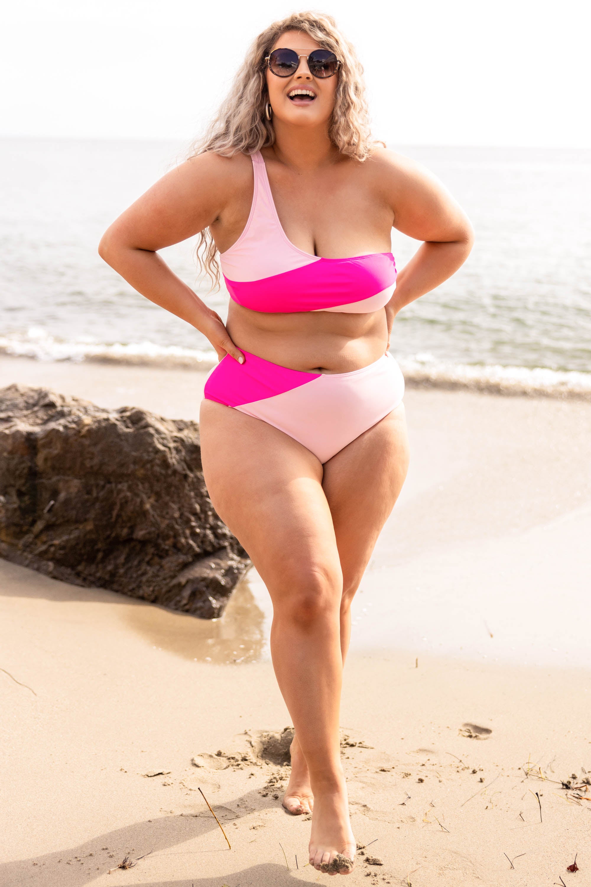 Love On The Horizon Swim Top. Pink