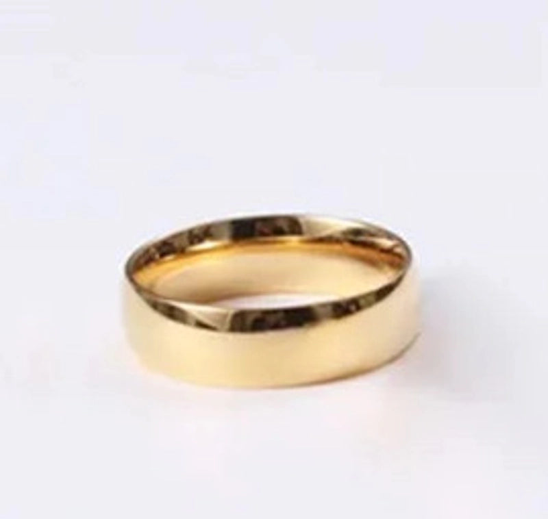 Stainless Steel 14K Gold Plated Minimalist Plating Geometric Rings