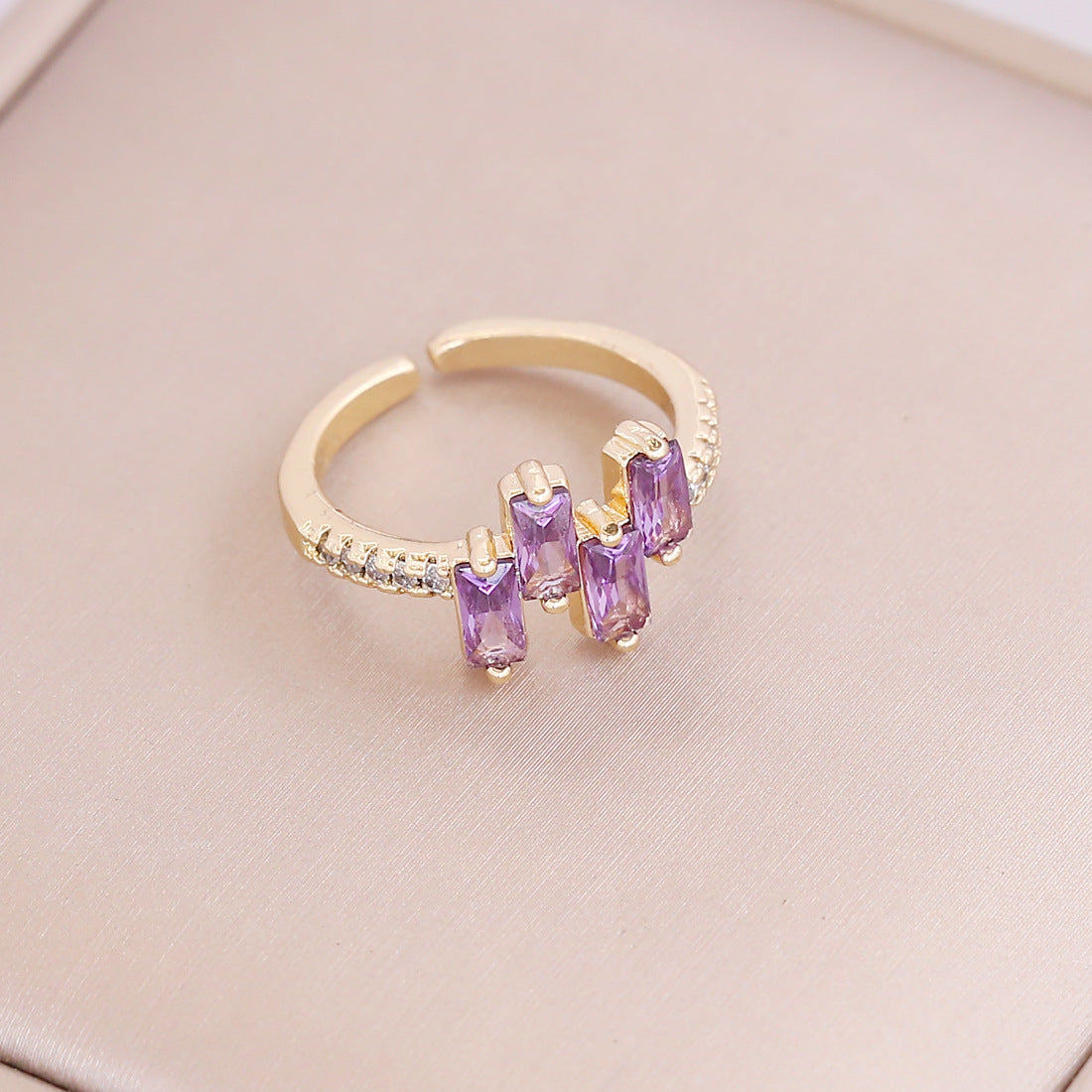 Women Metal Bowknot Copper Electroplating Rings