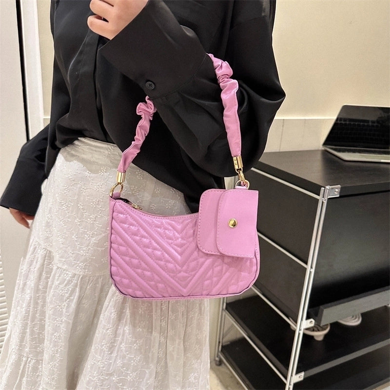 Women's Small All Seasons Pu Leather Streetwear Shoulder Bag Underarm Bag
