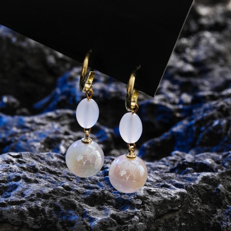1 Pair Fashion Star Flower Imitation Pearl Alloy Inlay Rhinestones Women's Earrings
