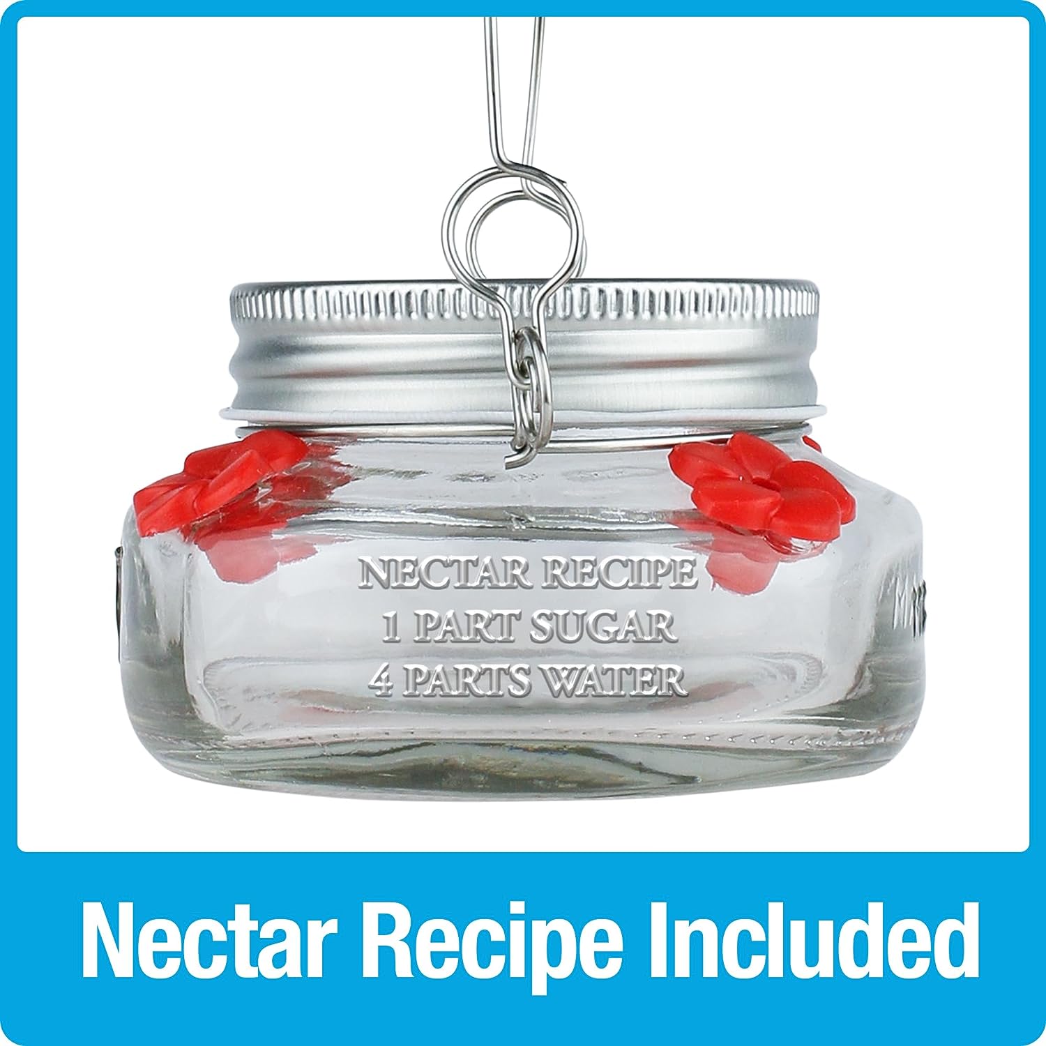 🎉   Promotion-49% OFF 🎉 Beautiful Mason Jar Hummingbird Feeder W/ Four Ports