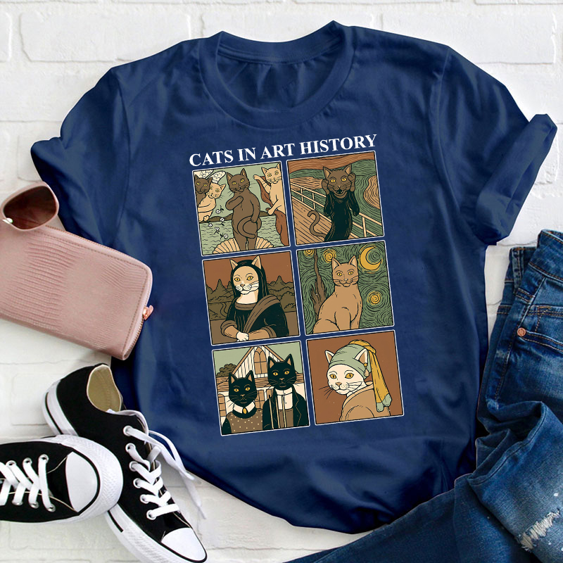 Cat In Art History Teacher T-Shirt