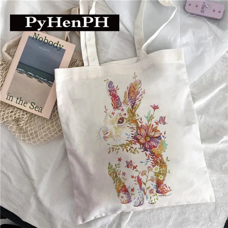 Women's Canvas Printing Classic Style Square Open Canvas Bag