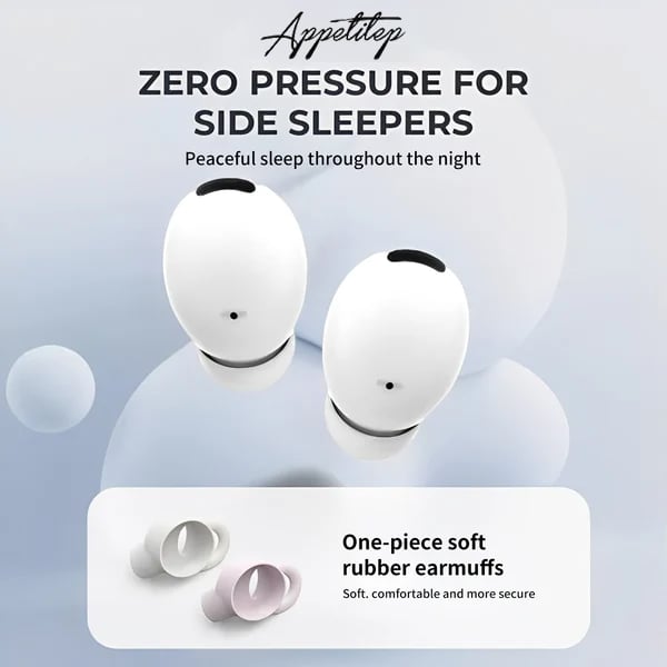 📢Unlimited Sleep Sounds - Wireless In-Ear Headphones for Side Sleepers