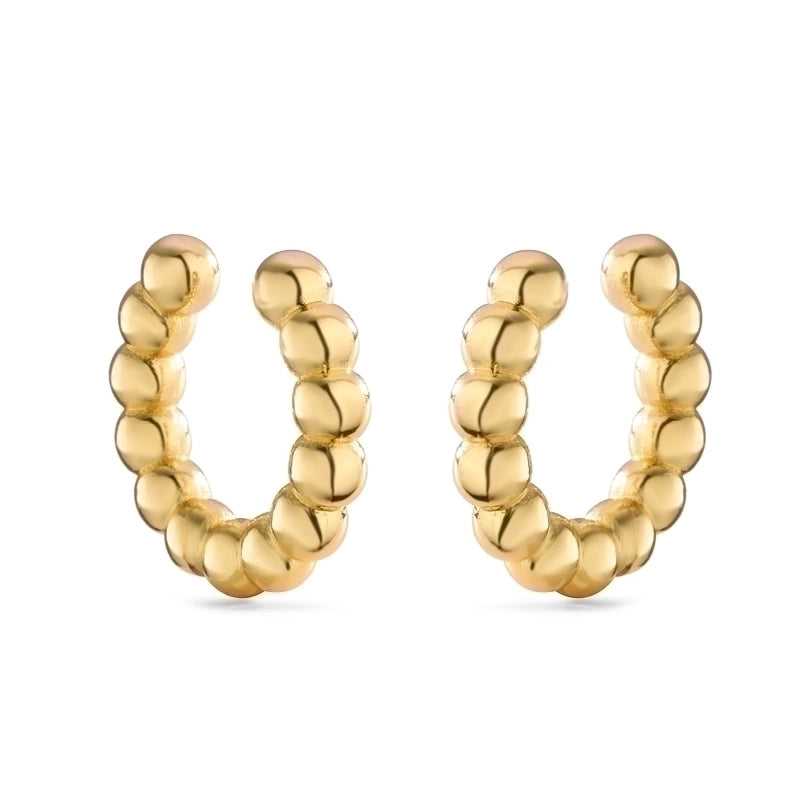 1 Pair Ig Style French Style Minimalist Leaves Twist Plating Inlay Copper Zircon 18k Gold Plated Ear Cuffs