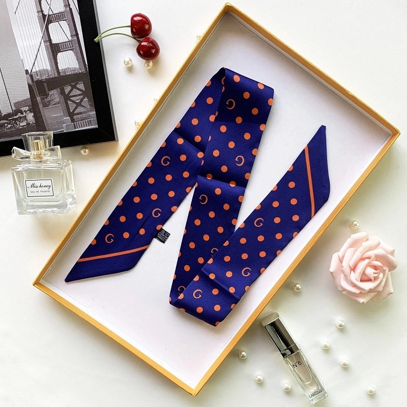 Women's Minimalist Flower Satin Printing Silk Scarf