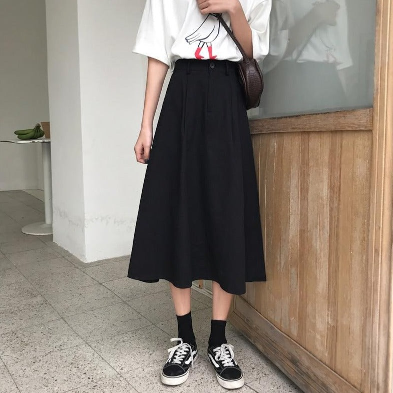 A-Line Midi Skirt