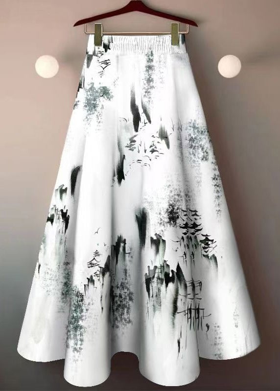 Boho Print High Waist Cotton Skirt Summer