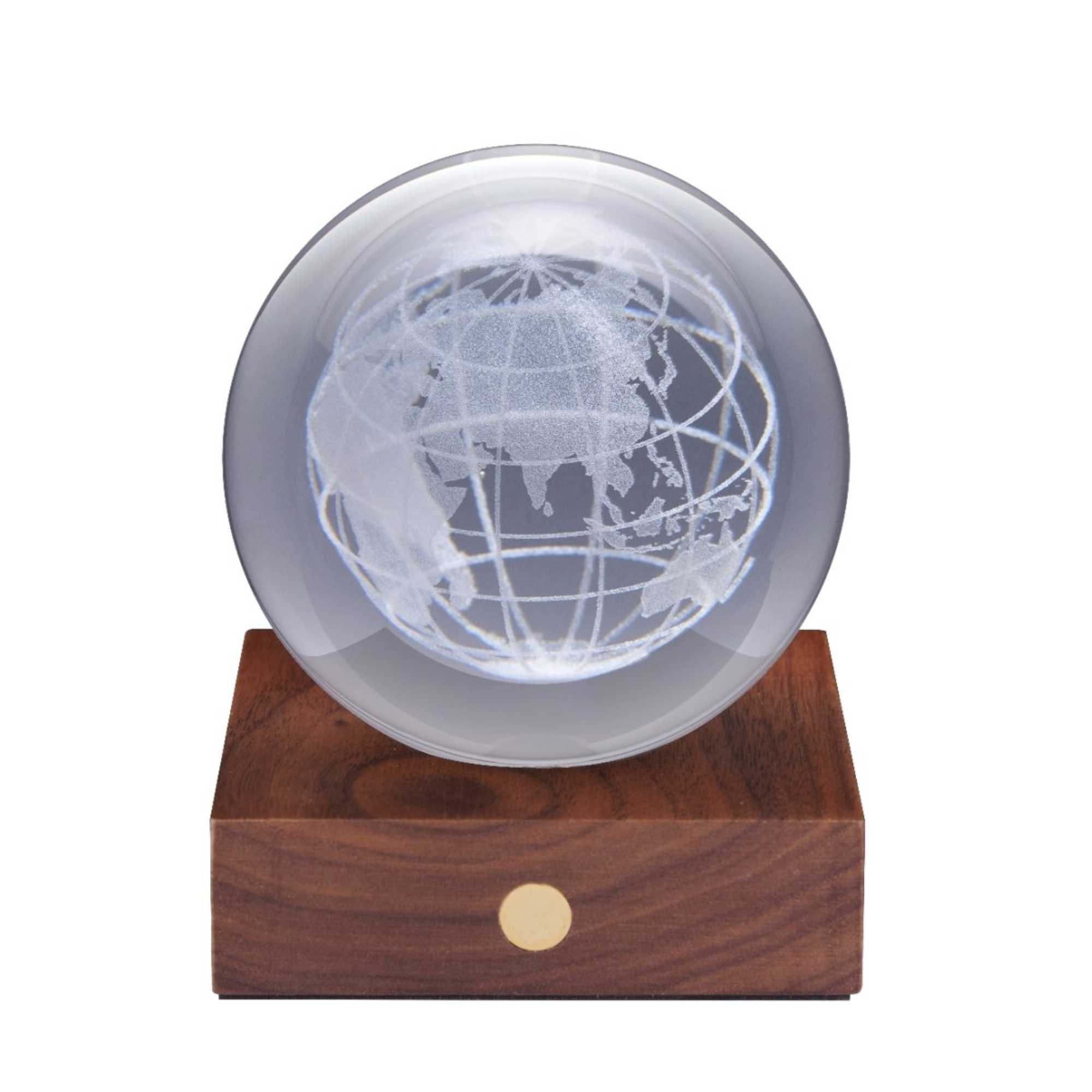 Gingko Amber Crystal Light . World Globe