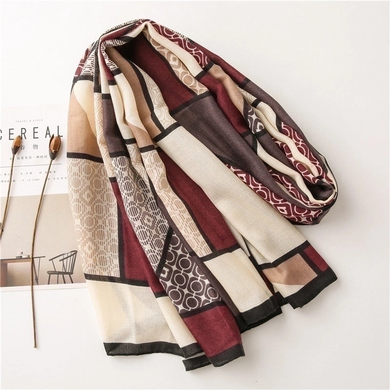 New Autumn Thin  Cotton And Linen Dual-use Wild Thickening Scarf