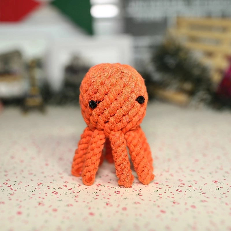 Cute Woven Animal Cotton Rope Molar Cat And Dog Toys