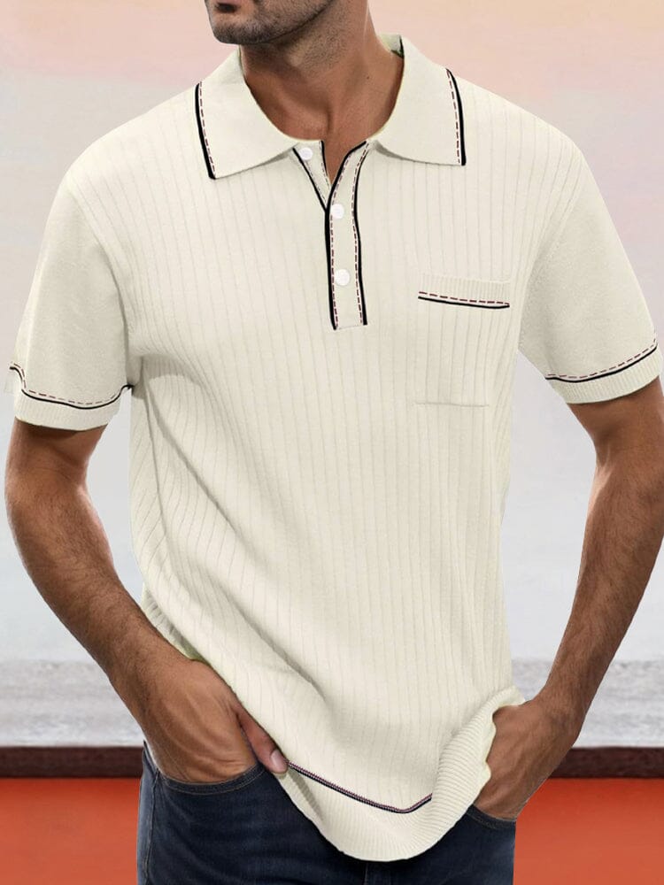 Soft Breathable Knit Polo Shirt