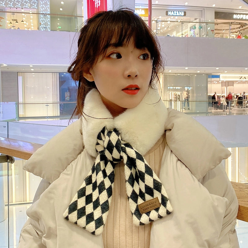 Polka Dot Fashion Plush Scarf