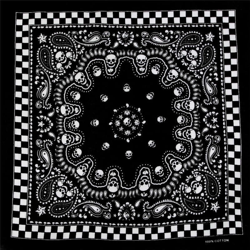 Men'S Hip-Hop Skull Cotton Kerchief