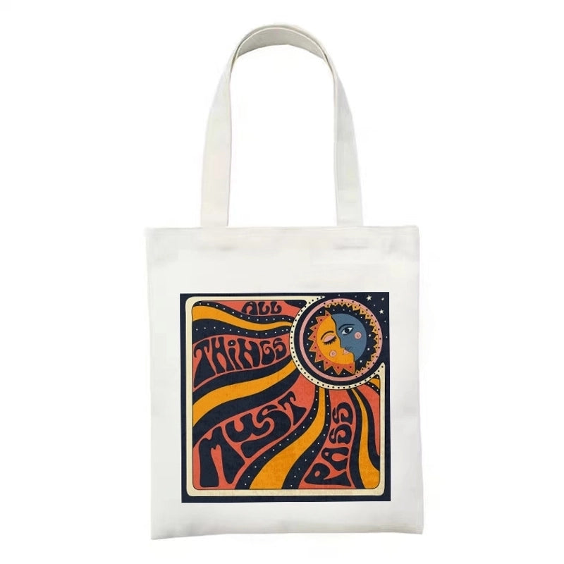 Women's Minimalist Flower Mushroom Shopping Bags