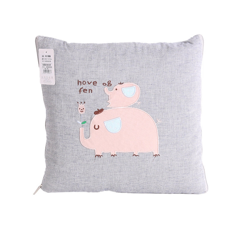 Cartoon Pillow Quilt Kangle House Multifunctional Pillow Quilt Dual-use Two-in-one Single Blanket Pillow Quilt
