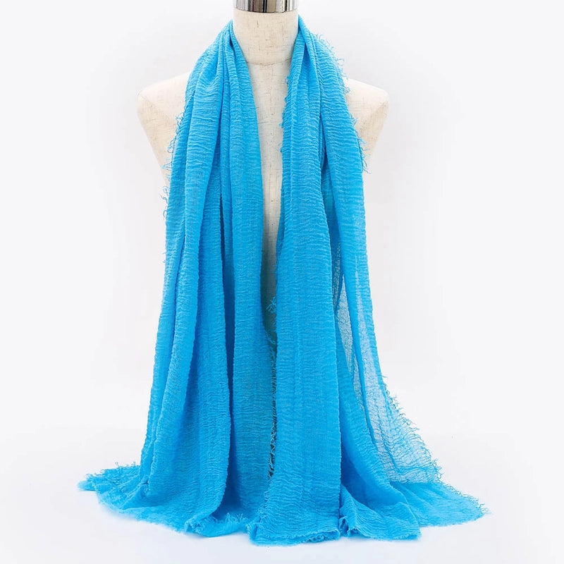 Women's Elegant Minimalist Solid Color Cotton Shawl
