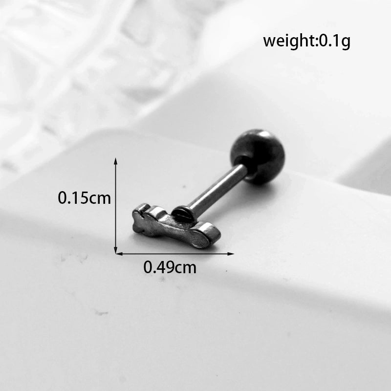 Ear Cartilage Rings & Studs Geometric 316L Stainless Steel  Plating