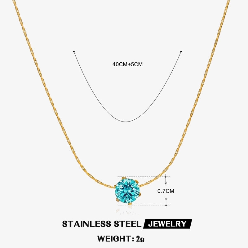 Elegant Geometric 304 Stainless Steel Plating Pendant Necklace