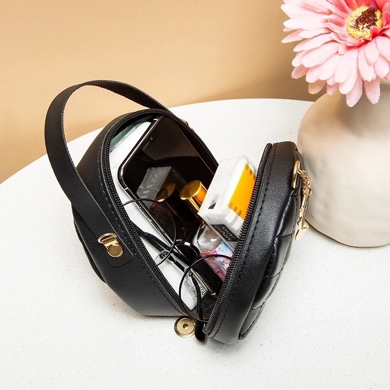 Women's Small All Seasons Pu Leather Streetwear Circle Bag