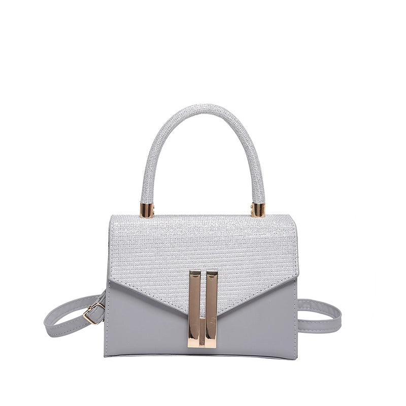 Women's Medium Pu Leather Solid Color Basic Classic Style Square Flip Cover Crossbody Bag