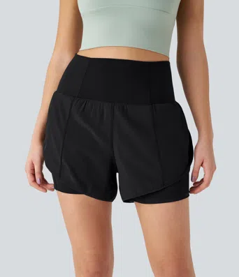 ⚡7 Packs for $24.98⚡Super High Waisted Back Pocket & Side Hidden Pocket 2-in-1 Yoga Shorts, 7/14 Color Sets