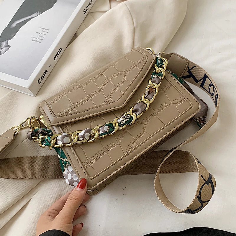 All-match Handbags Popular New Fashion Shoulder Texture Messenger Square Bag