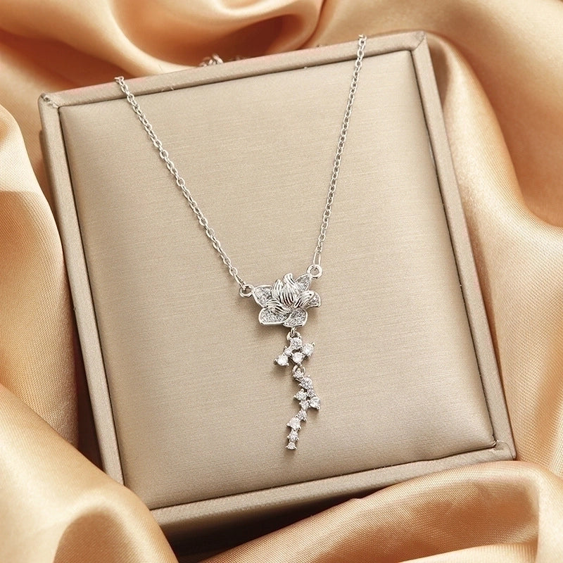 Titanium Steel Vintage Style Tassel Plating Doll Constellation Crown Pendant Necklace