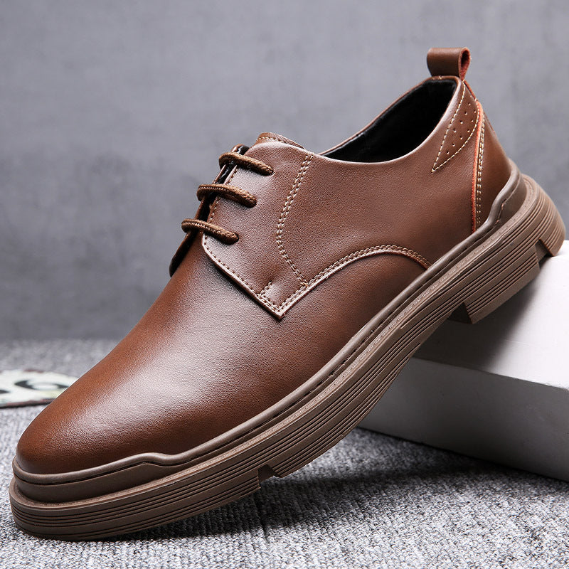 Men's Leather Low-Top Casual Shoes