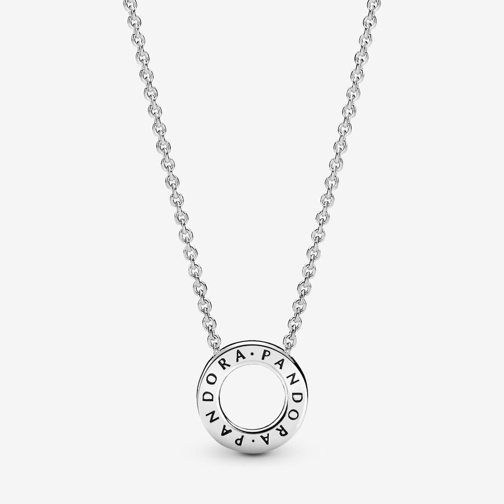 Pandora Logo Pavé Circle Collier Necklace