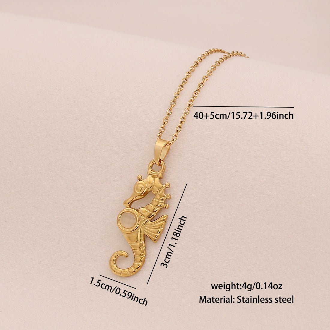 Ocean Series Turtle Seahorse Pendant Conch Dolphin Stainless Steel Necklace Ins Trendy Necklace N1537