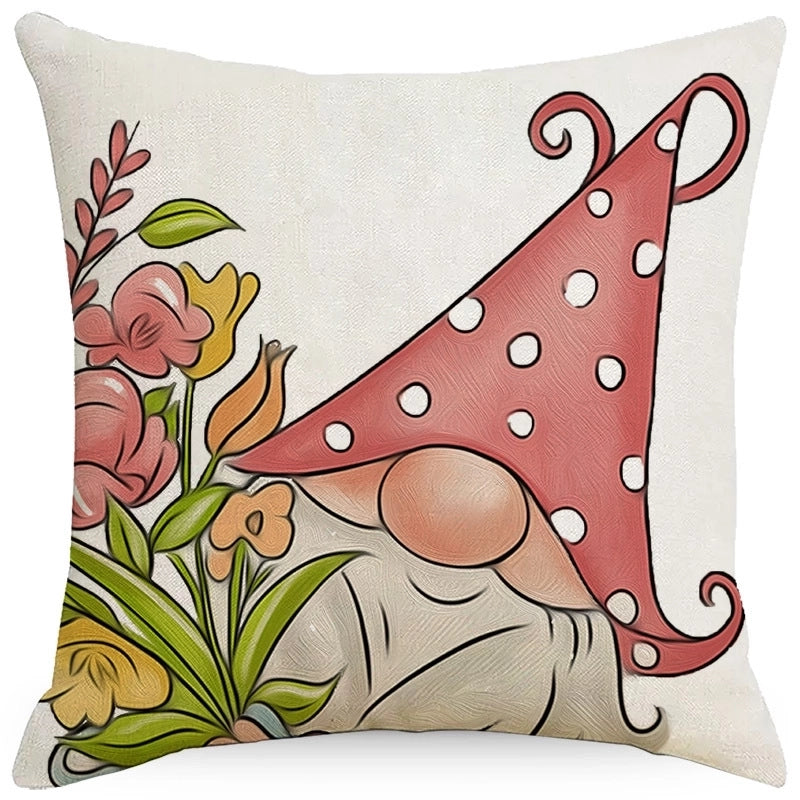 Pastoral Plant Flower Linen Pillow Cases