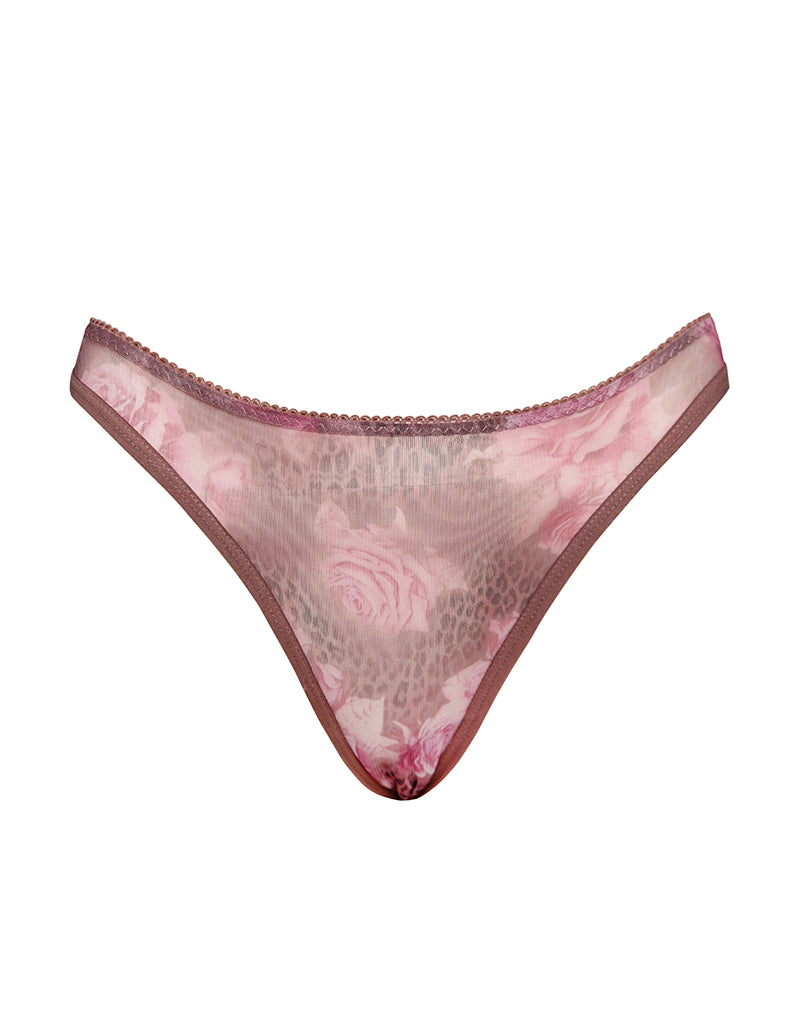 Selia Knickers in Mesh Rose Leopard