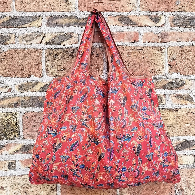 Printed Environmental Bag Large 210T Supermarket Folding Shopping Bag Thickened Tote Bag Shopping Bag