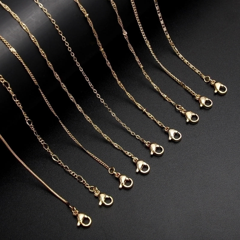Minimalist Solid Color 304 Stainless Steel Gold Plated Necklace