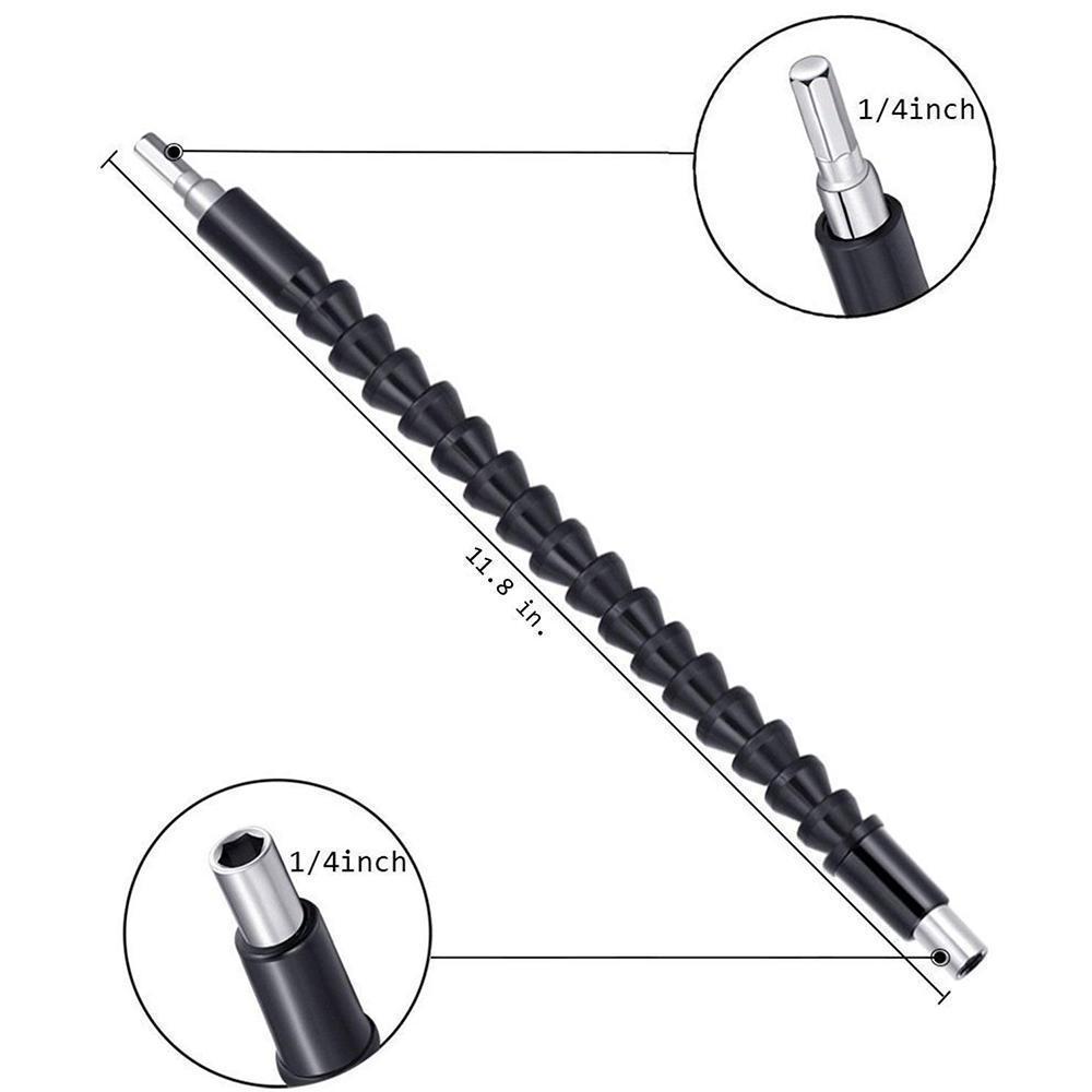 Flexible Drill Bit Extension with Screw Drill Bit Holder