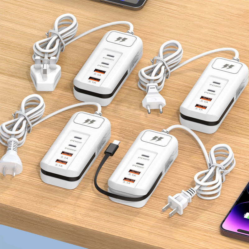 Multi-Function Quick Charging Socket - 2PD + 2USB