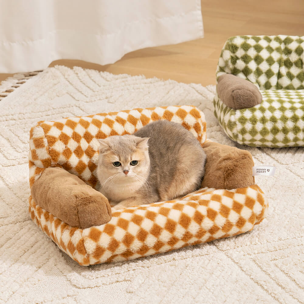 Vintage Leisure Diamond Cat Sofa Bed