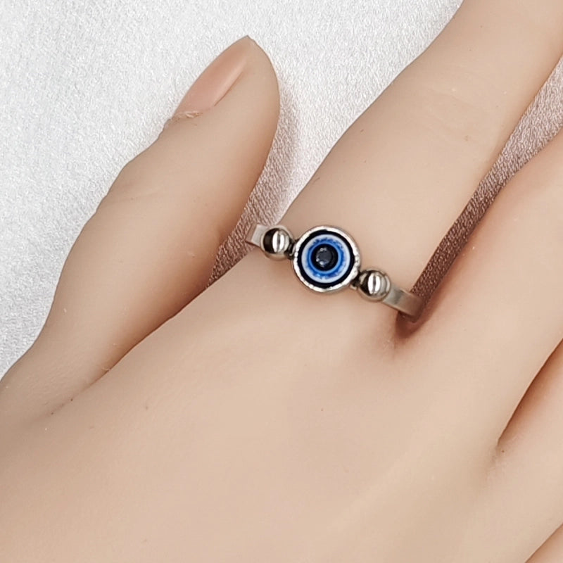 3 Pieces Classic Style Devil's Eye Stainless Steel Plating Gold Plated Open Rings