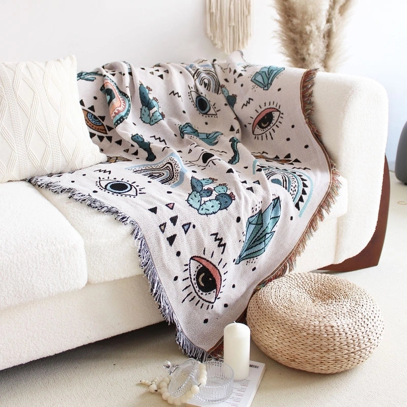 Fashion Flower Butterfly Cotton Blanket