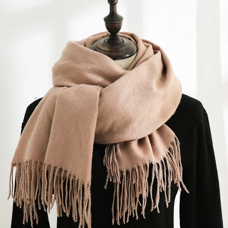 Women's Minimalist Solid Color Imitation Cashmere Scarf