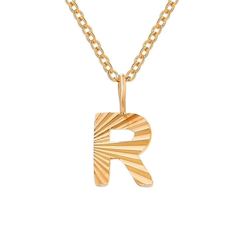 Minimalist Letter Stainless Steel Pendant Necklace In Bulk