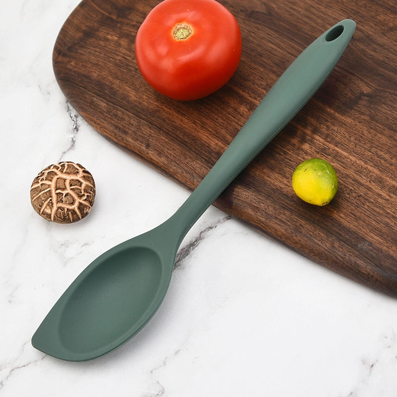 Cooking Kitchenware Silicone Spoon All-inclusive Spoon Household Spoon Dense Size Children's Available Medium Mixing Salad Spoon