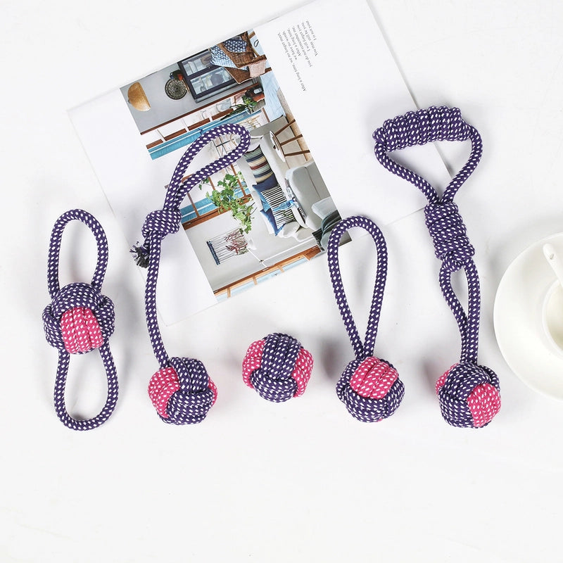Minimalist Cotton Rope Solid Color Pet Toys